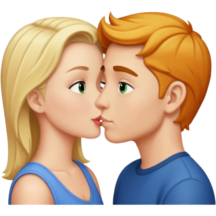 Peyton kissing Lucas emoji