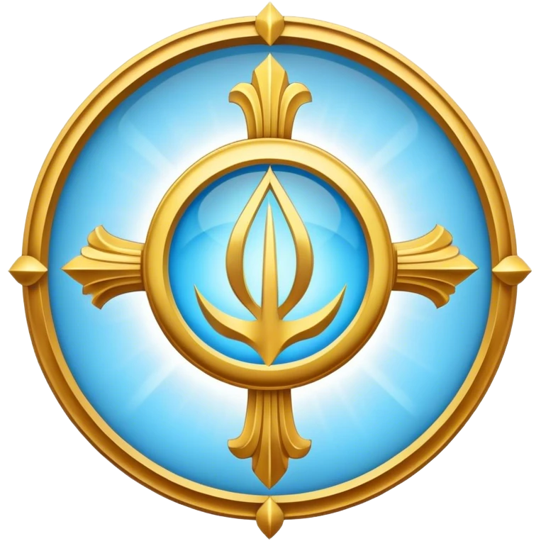 Apostle's emblem with a touch of light blue emoji