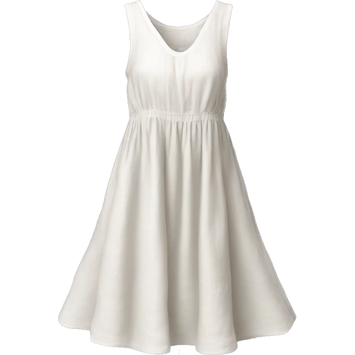 white flowy linen sundress emoji