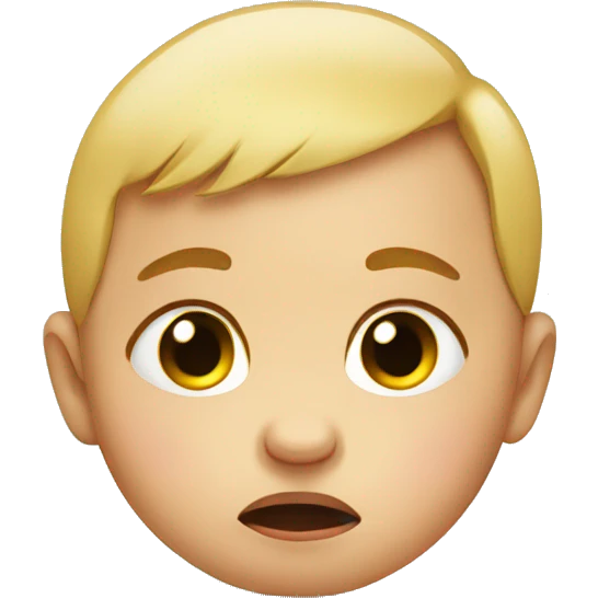 Crying baby with tears emoji