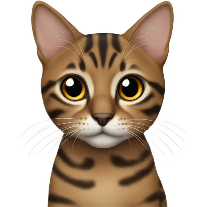 Brown tabby cat with black nose emoji