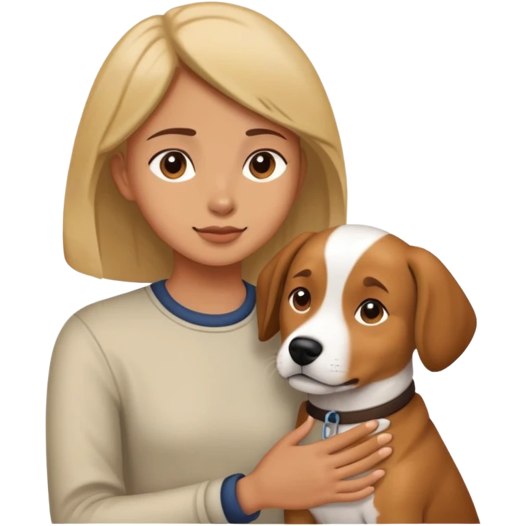 a person petting a dog emoji