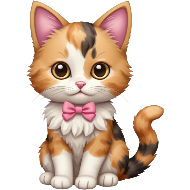 kitten with bow emoji
