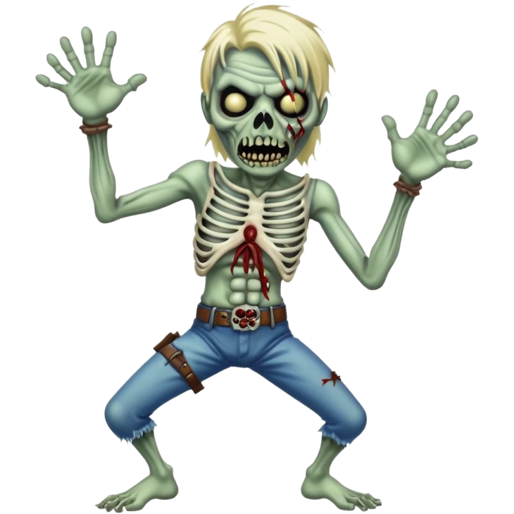 iron maiden zombie eddie glamour sparkle dance emoji
