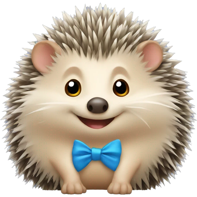 Hedgehog with bow emoji