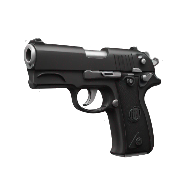 un pistolet noir emoji