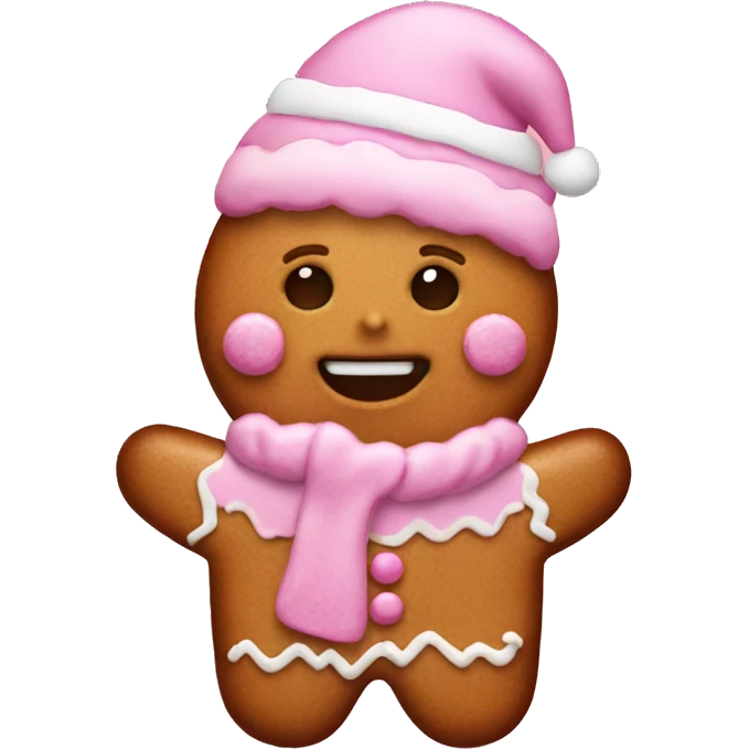 Pink gingerbread Christmas  emoji