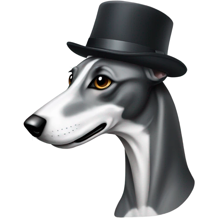 Greyhound with hat emoji