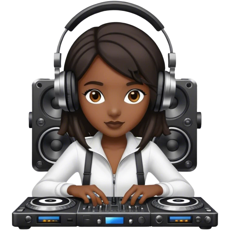 A black girl dj emoji