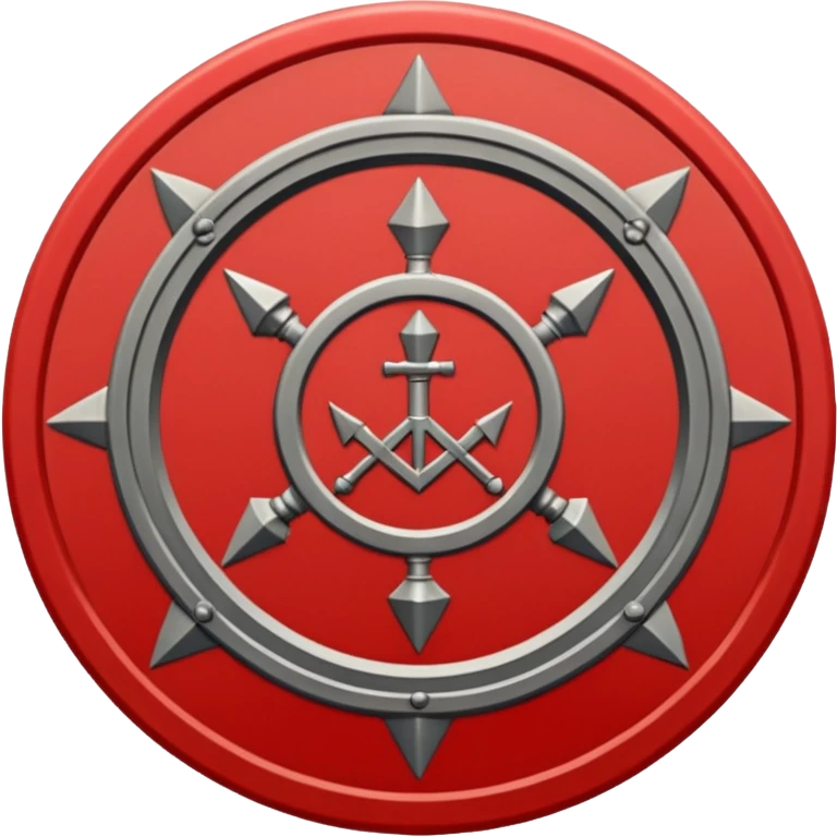 Create a circular casting sigil based off of the wizard101 balance school using base color sand and trim color red. A scale is the main focus here  emoji