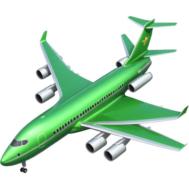 bright green jumbo jet emoji