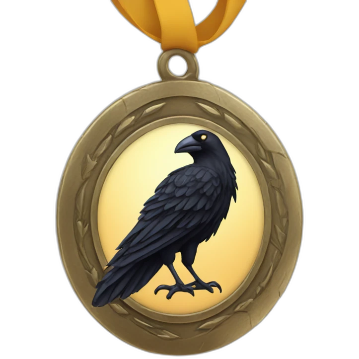 metal raven medal emoji