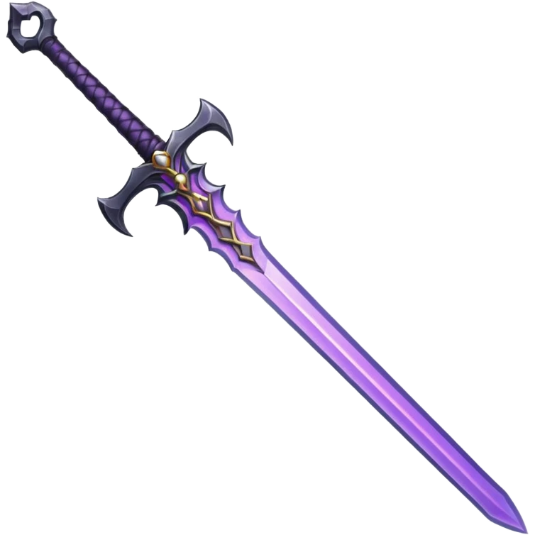 Shadow Fang — black steel + violet aura,Royal Sword. emoji