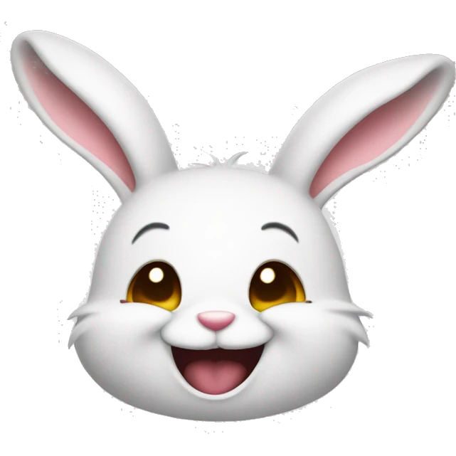 Happy bunny giggling emoji
