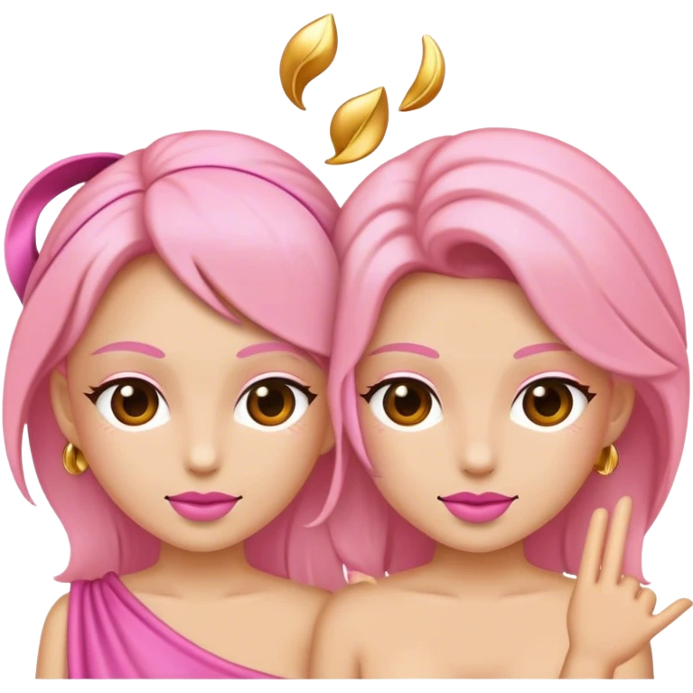 Duo pink gold emoji