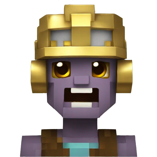  A minecraft zombie with brown hair, and a gold headset on his head emoji