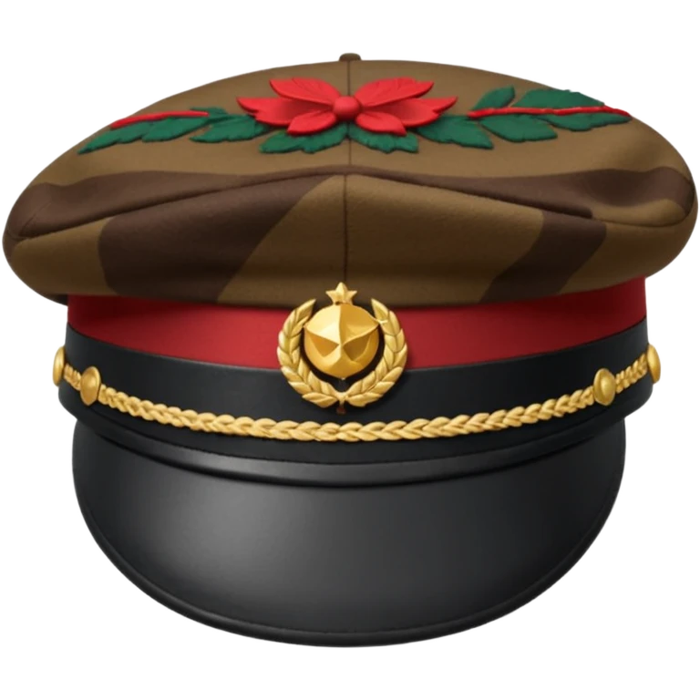 A brown military beret  emoji