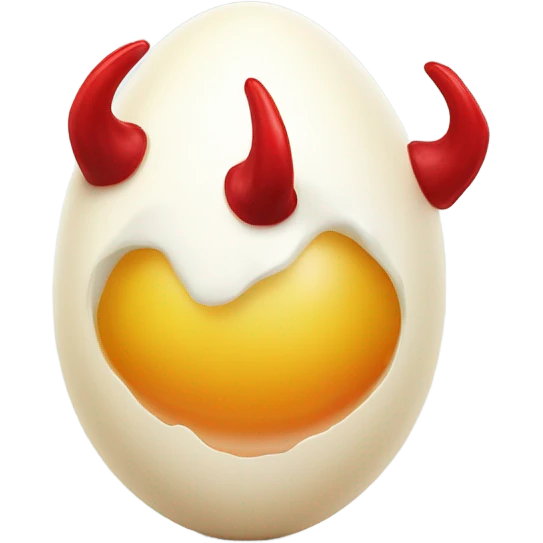 boiled devil egg with horns  emoji