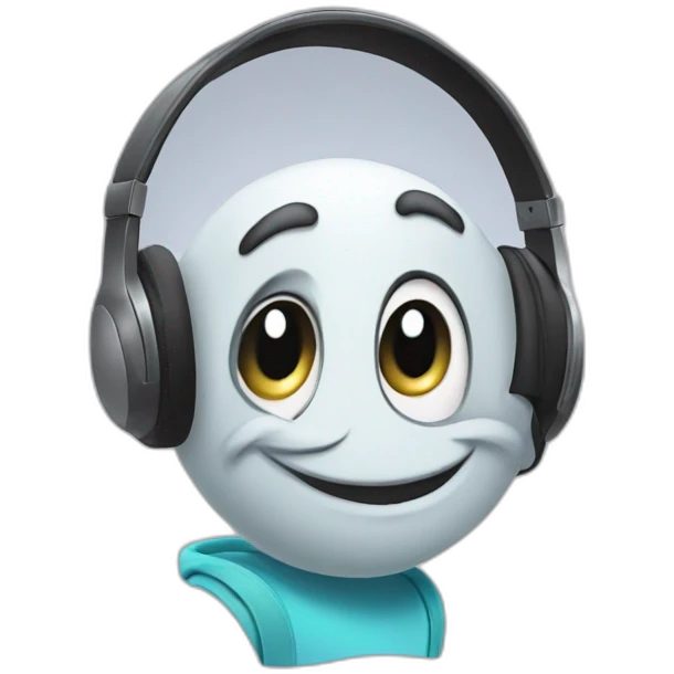 OGGY character with headphones  emoji