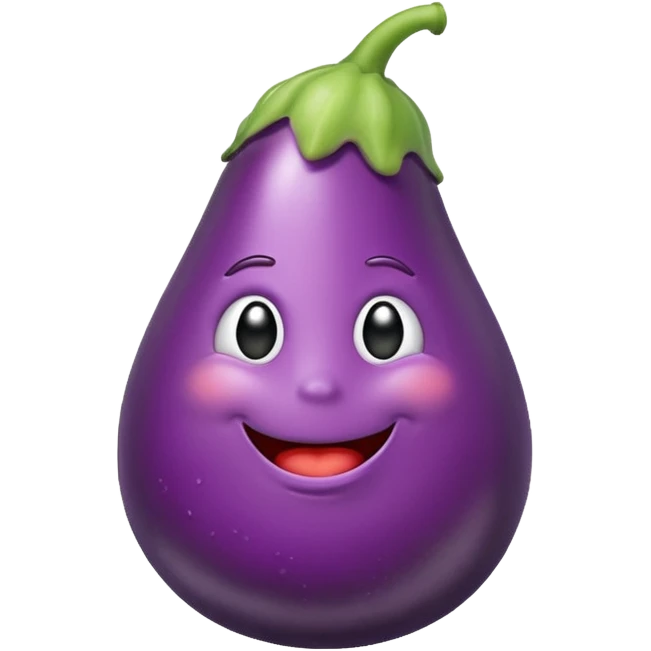 Aubergine with squirt emoji emoji