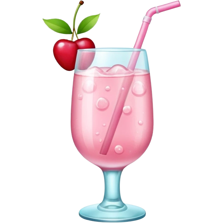 Pastel Pink Drink With Cherry emoji