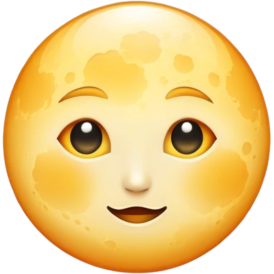 a small moon reflecting the sun's brghtness emoji