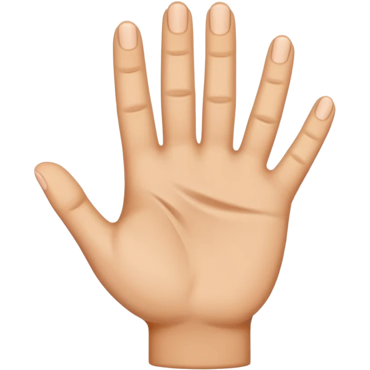 The thumb, index and middle finger showing emoji