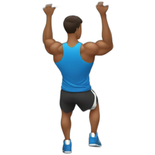 athlete doing pull ups on pull up bar emoji