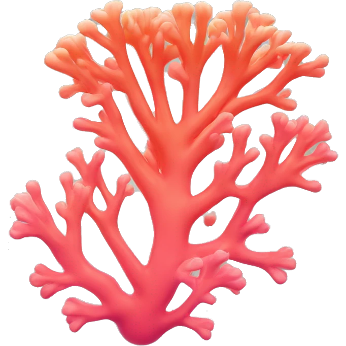 Fluo color coral emoji