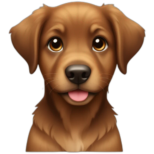 hovawart puppy black and brown emoji