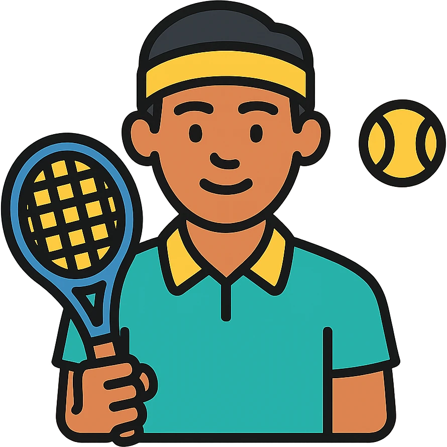 Hugo Dellien as a tennis player emoji