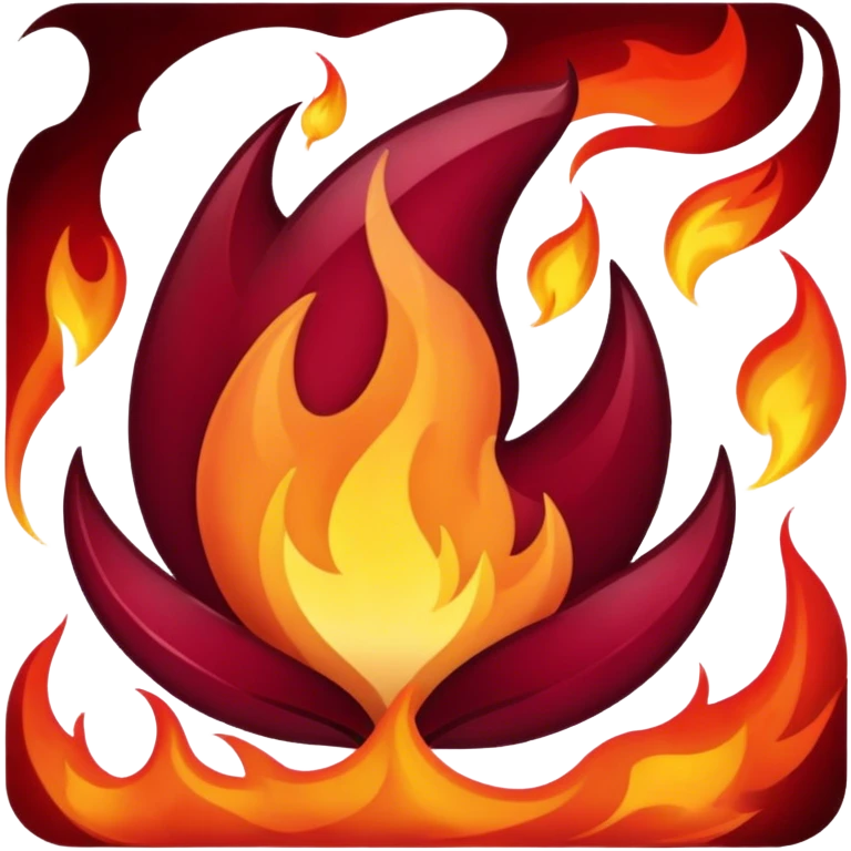 dark Burgundy fire  emoji