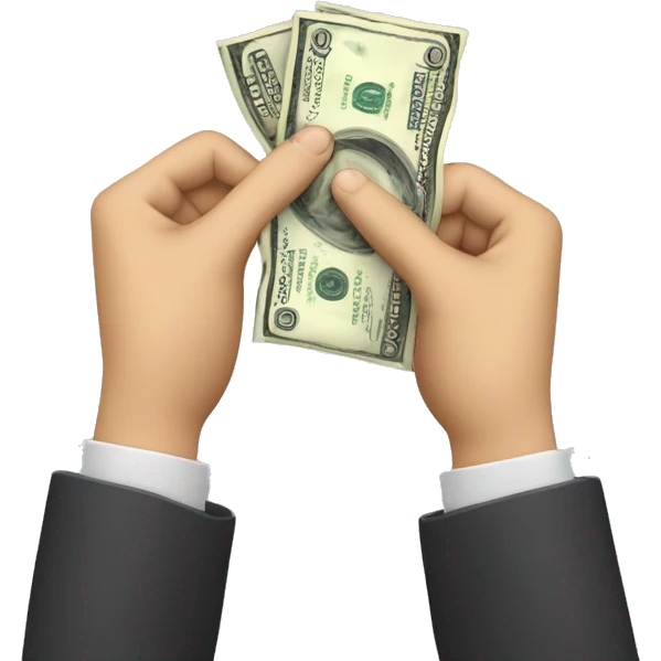 giving money from hand to hand emoji