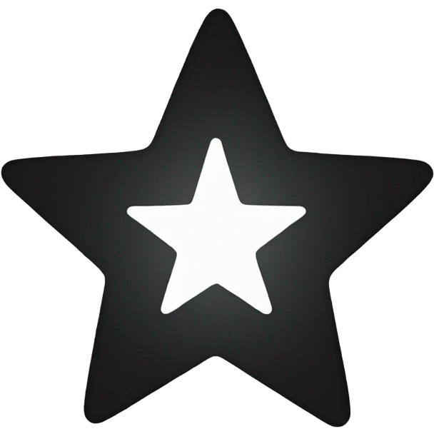 White star in black circle emoji