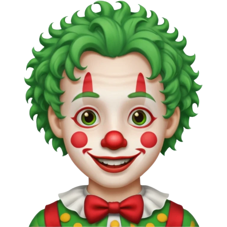 boy clown with curly green hair emoji