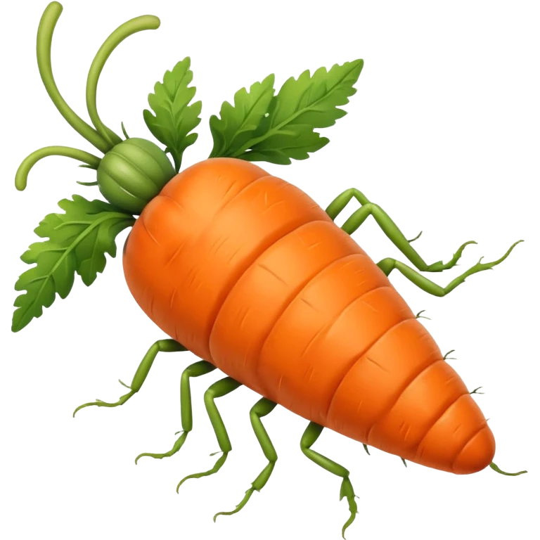 Farting carrot bug emoji