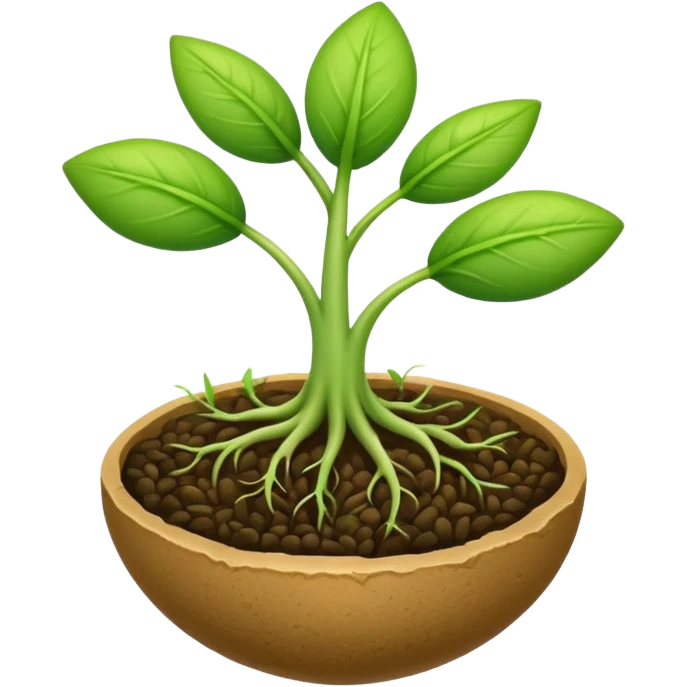 seed sprouting symbolizing growth and becoming emoji