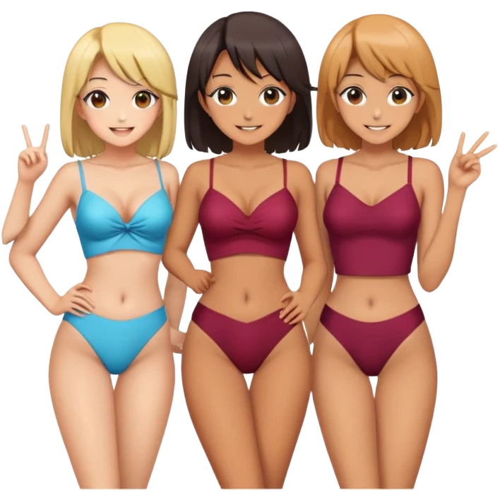 Sexy adult anime girls emoji