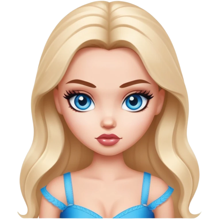 pretty bratz baddie, blue eyes emoji