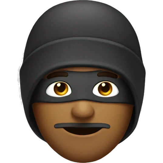 guy wearing ski mask emoji