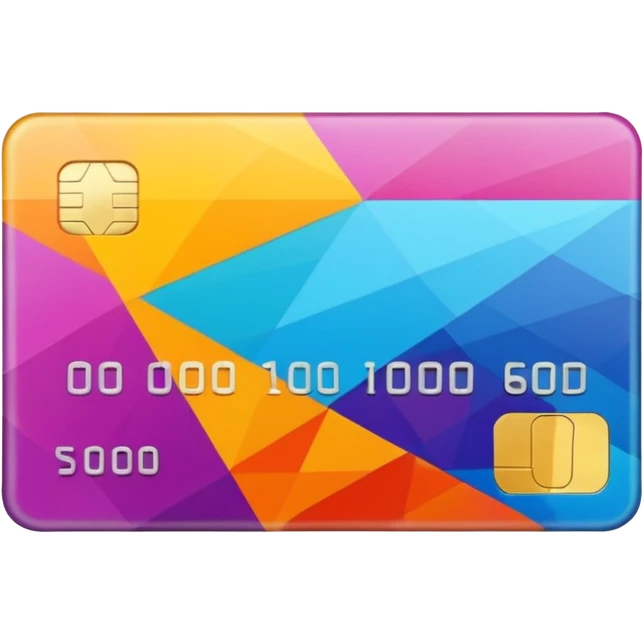 aesthetic credit card with pattern emoji