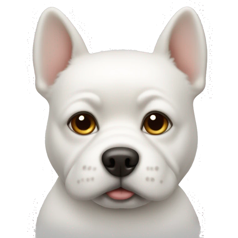 Small white fat dog emoji