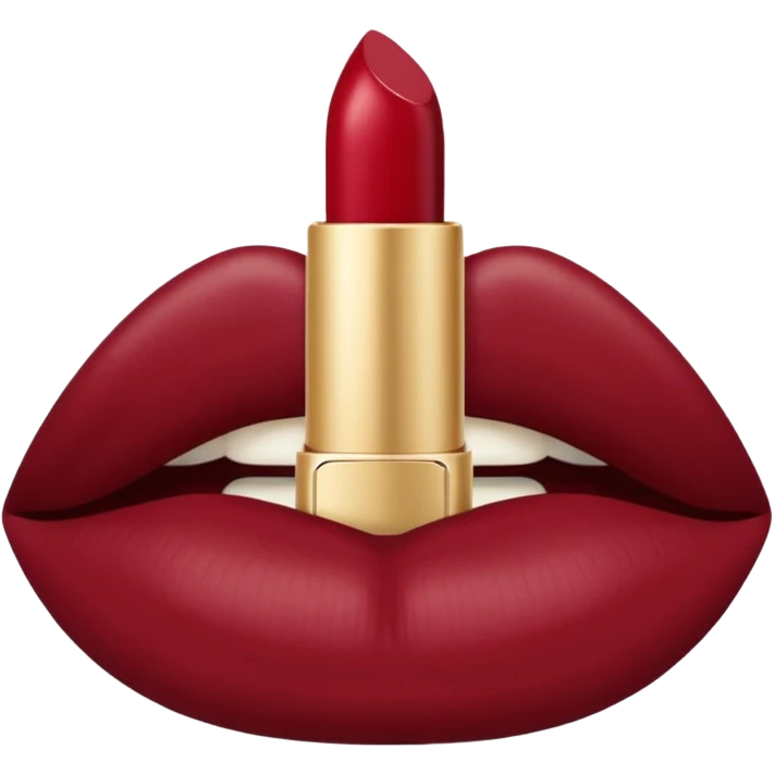 burgundy red lipstick emoji