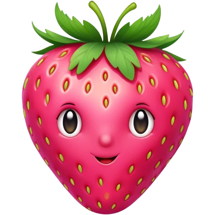 light pastel baby pink colored realistic strawberry emoji