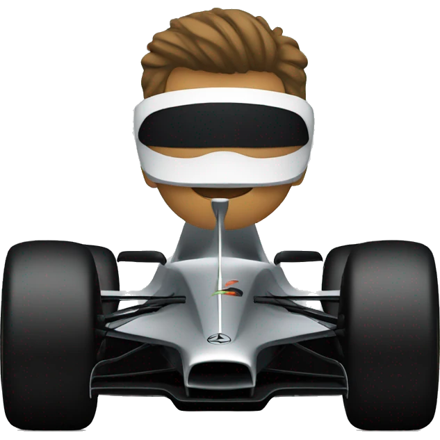 F1 Mercedes black emoji