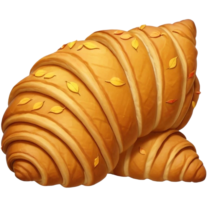 Beige Cozy Croissant autumn emoji