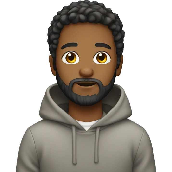 hoodie boy with beard emoji