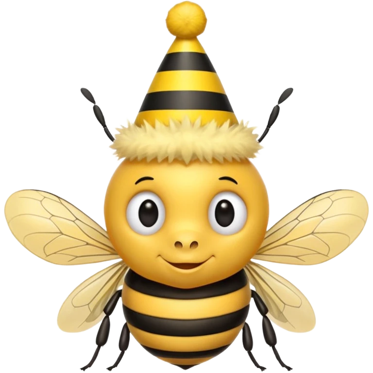 bee with party hat emoji