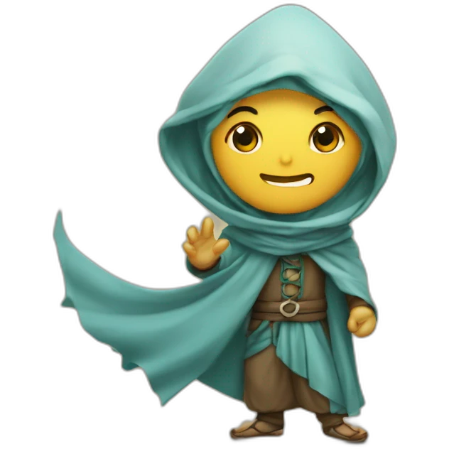 Karaba la sorcière avec un voile musulman emoji