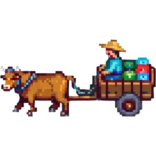 ox pulling cart emoji